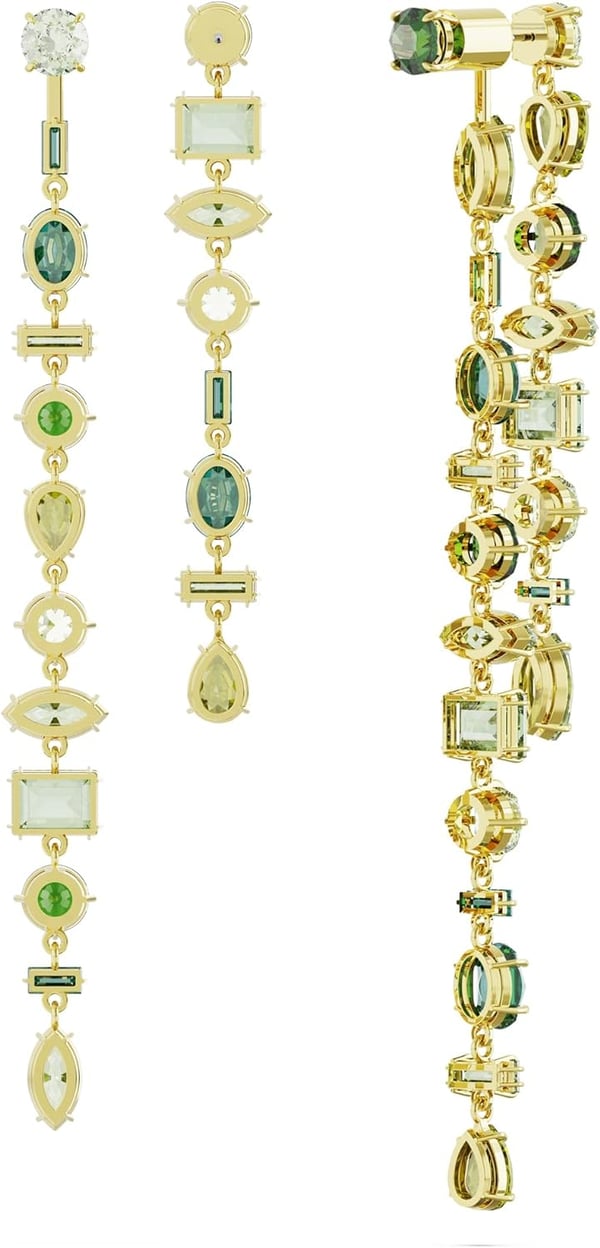 SWAROVSKI Gema drop Brass earringsGreen