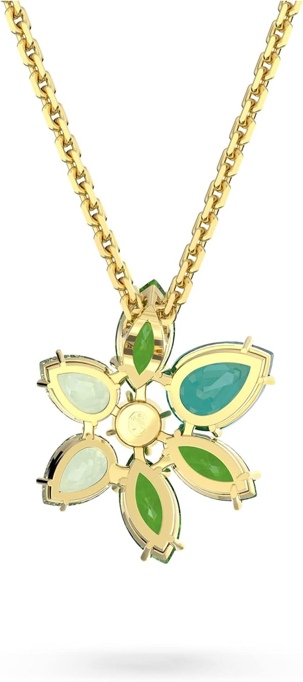 SWAROVSKI Gema Flower Pendant Necklace CollectionGreen Flower Pendant Necklace