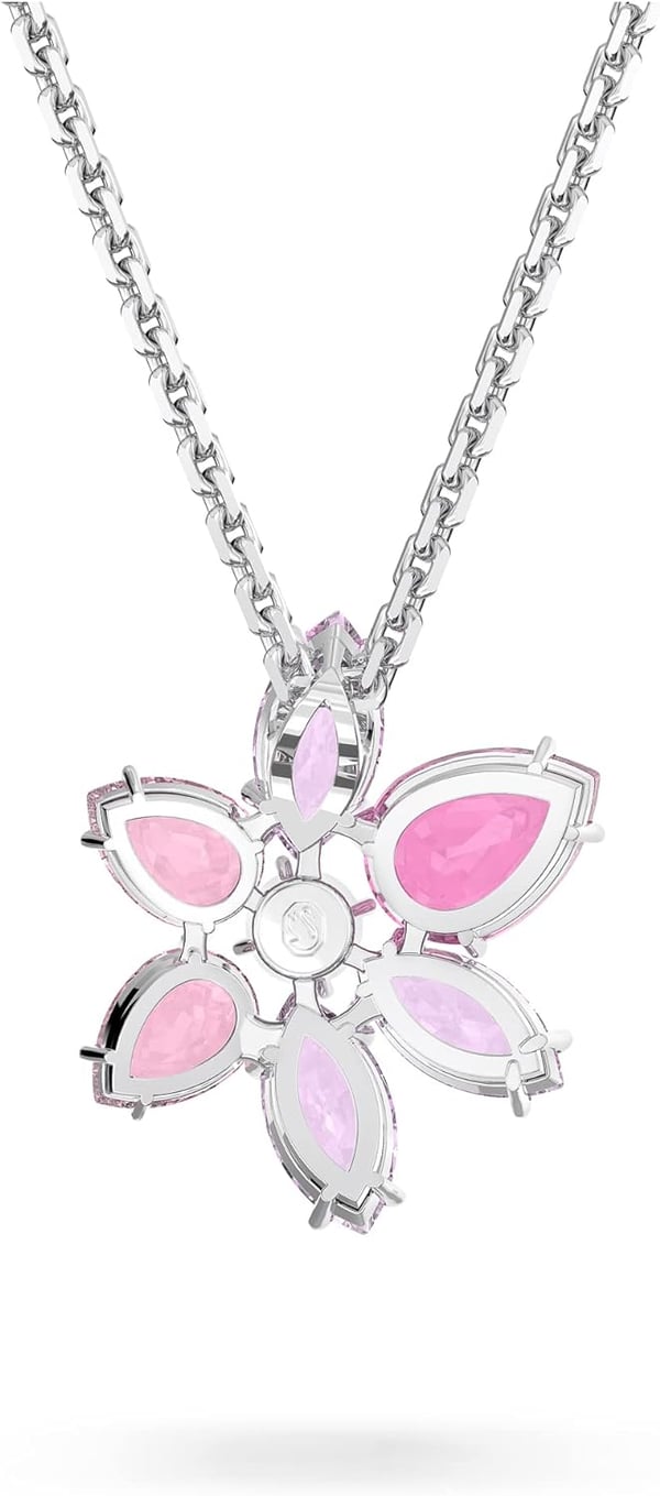 SWAROVSKI Gema Flower Pendant Necklace CollectionPink Flower Pendant Necklace