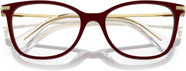 Swarovski Womens Sk2010f Low Bridge Fit Square Prescription Eyewear FramesBurgundyDemo Lens