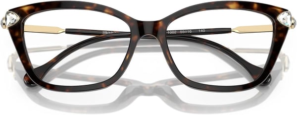 Swarovski Womens Sk2011 Cat Eye Prescription Eyewear FramesHavanaDemo Lens