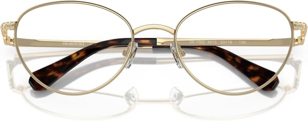 Swarovski Womens Sk1002 Oval Prescription Eyewear FramesPale GoldDemo Lens