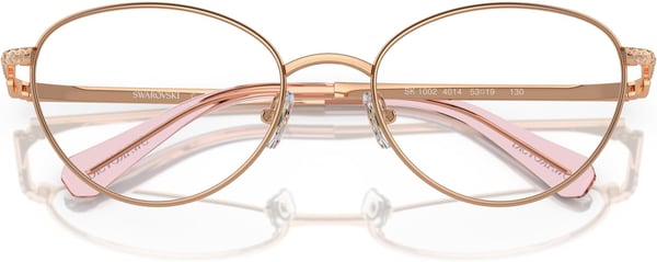 Swarovski Womens Sk1002 Oval Prescription Eyewear FramesRose GoldDemo Lens