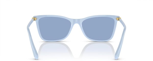 Swarovski Womens Sk6004 Rectangular SunglassesClear BlueLight Blue Mirrored Silver