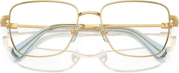 Swarovski Womens Sk1003 Square Prescription Eyewear FramesGoldBlueDemo Lens