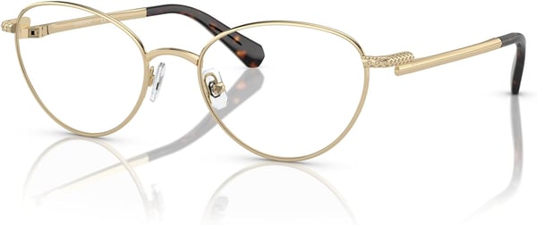 Swarovski Womens Sk1002 Oval Prescription Eyewear FramesPale GoldDemo Lens