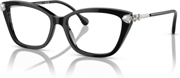 Swarovski Womens Sk2011 Cat Eye Prescription Eyewear FramesBlackDemo Lens