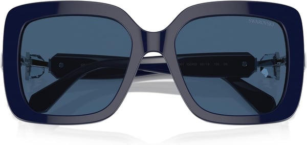 Swarovski Womens Sk6001 Square SunglassesOpal BlueDark Blue