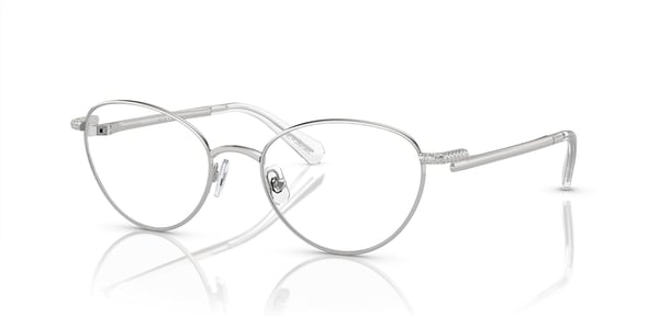 Swarovski Womens Sk1002 Oval Prescription Eyewear FramesSilverDemo Lens