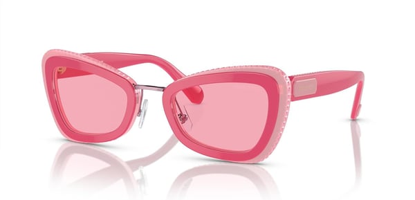 Swarovski Womens Sk6012 Butterfly SunglassesFuchsiaOld PinkPink