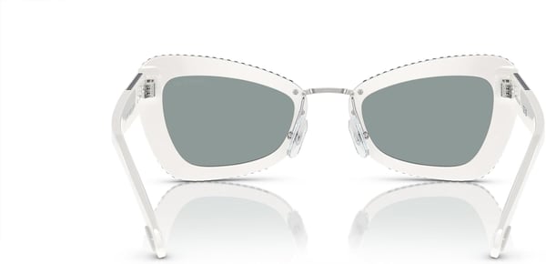 Swarovski Womens Sk6012 Butterfly SunglassesWhiteGreyDark Grey