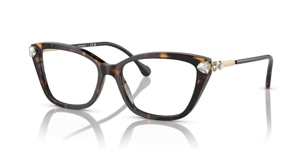 Swarovski Womens Sk2011 Cat Eye Prescription Eyewear FramesHavanaDemo Lens