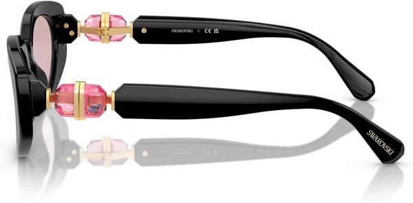 Swarovski Womens Sk6002 Oval SunglassesBlackPink