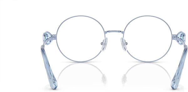 Swarovski Womens Sk1001 Round Prescription Eyewear FramesLight BlueDemo Lens