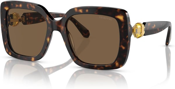 Swarovski Womens Sk6001 Square SunglassesHavanaDark Brown