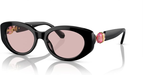 Swarovski Womens Sk6002 Oval SunglassesBlackPink