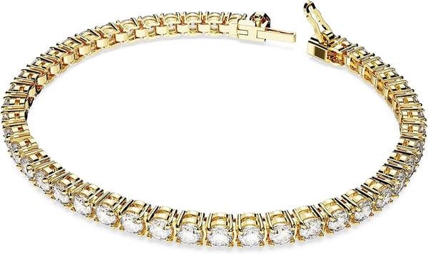 Swarovski Matrix Tennis Bracelet Collection Pink Crystals Blue Crystals Clear Crystals Round Cut Rhodium Finish Gold Tone Finish Rose Gold Tone FinishGold Tone Small