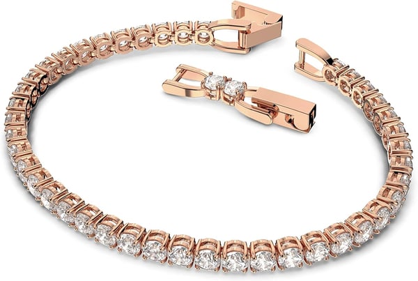 Swarovski Matrix Tennis Bracelet Collection Pink Crystals Blue Crystals Clear Crystals Round Cut Rhodium Finish Gold Tone Finish Rose Gold Tone FinishRose Gold Tone One Size