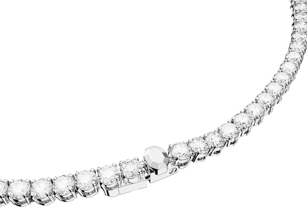 Swarovski Matrix Tennis NecklaceSilver Tone