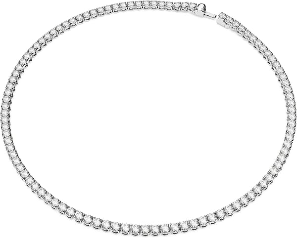 Swarovski Matrix Tennis NecklaceSilver Tone