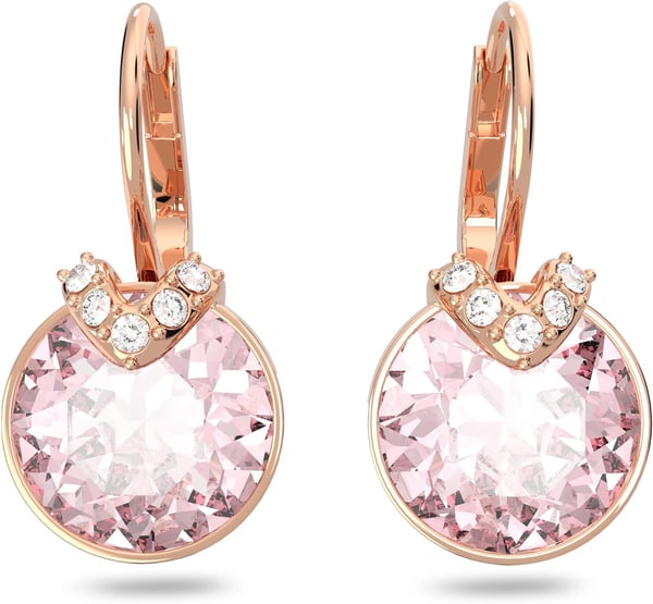 Swarovski Bella Crystal Earrings CollectionEarrings  Pink Crystals Rose Gold Finish