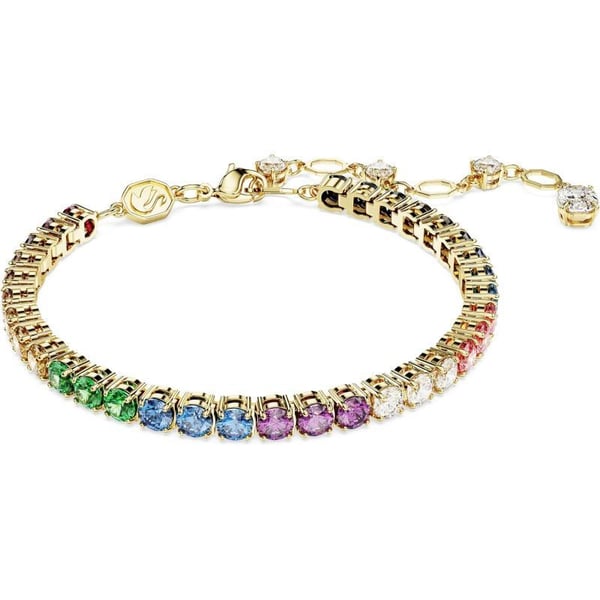 Swarovski Matrix Tennis Bracelet Collection Pink Crystals Blue Crystals Clear Crystals Round Cut Rhodium Finish Gold Tone Finish Rose Gold Tone FinishMulticolored One Size