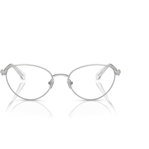 Swarovski Womens Sk1002 Oval Prescription Eyewear FramesSilverDemo Lens