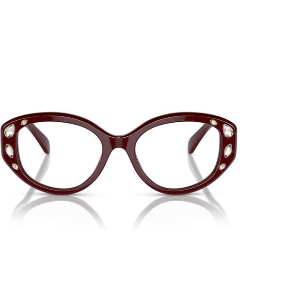 Swarovski Womens Sk2006 Cat Eye Prescription Eyewear FramesRed BurgundyDemo Lens