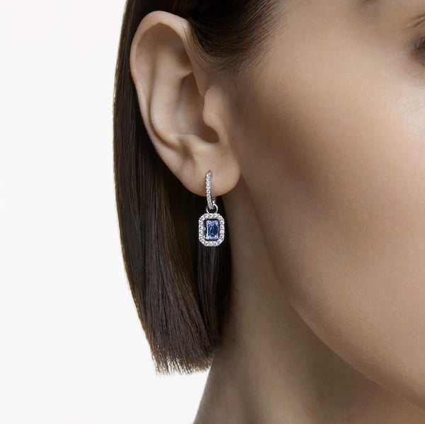 Swarovski Millenia Crystal Drop Earrings CollectionBlue Drop Earrings  Rhodium Tone Finish