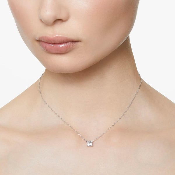 Swarovski Attract Crystal Necklace and Earrings Jewelry CollectionPendant Necklace  Rhodium Tone