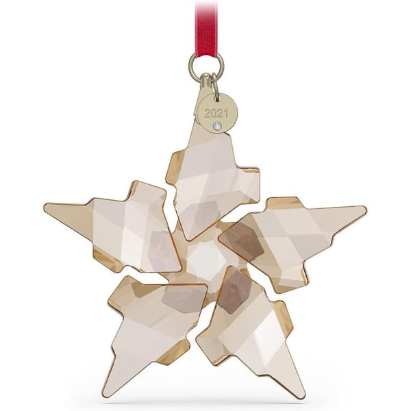 Swarovski Annual Edition 2023 Festive Ornament Gold Tone Swarovski Crystals with GoldTone Finished Metal Part of the Swarovski Annual Edition Collection2021 Annual Editions 2021 Annual Edition  Champagne