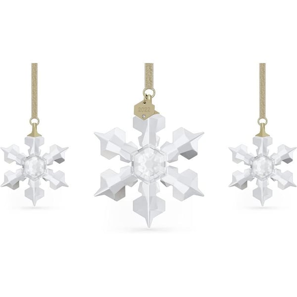 Swarovski Annual Edition 2023 Festive Ornament Gold Tone Swarovski Crystals with GoldTone Finished Metal Part of the Swarovski Annual Edition Collection2022 Annual Editions 2022 Set of 3  Clear