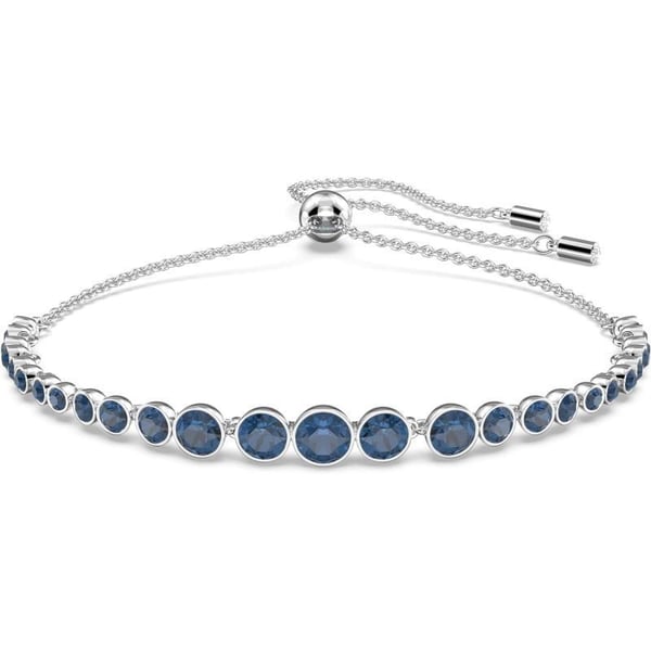 Swarovski Emily Tennis Bracelet Jewelry Collection Clear Crystals Blue Crystals Pink Crystals Amazon ExclusiveBlue Crystals  Rhodium Tone