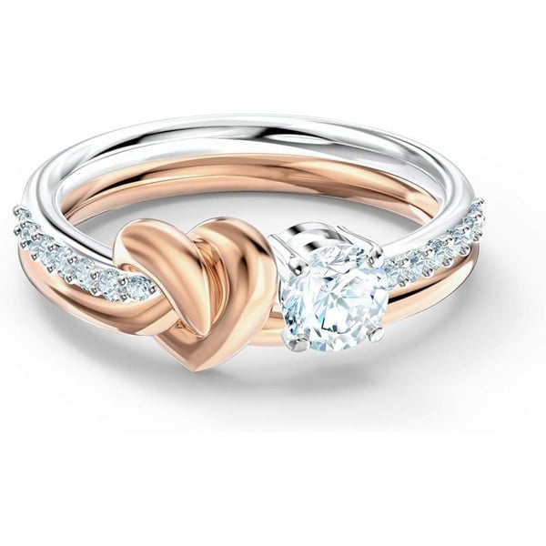 Swarovski Lifelong Heart Ring Collection Rose Gold amp Rhodium Tone Finish Clear CrystalsSwarovski Lifelong Heart Ring Collection Rose Gold amp Rhodium Tone Finish Clear Crystals