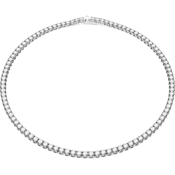 Swarovski Matrix Tennis NecklaceSilver Tone