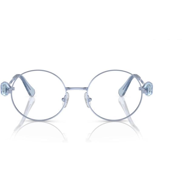 Swarovski Womens Sk1001 Round Prescription Eyewear FramesLight BlueDemo Lens