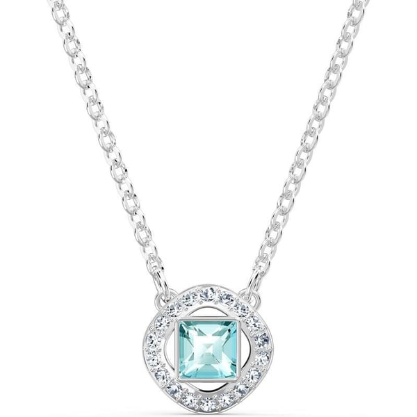 SWAROVSKI Angelic Square Collection NecklaceAqua Blue