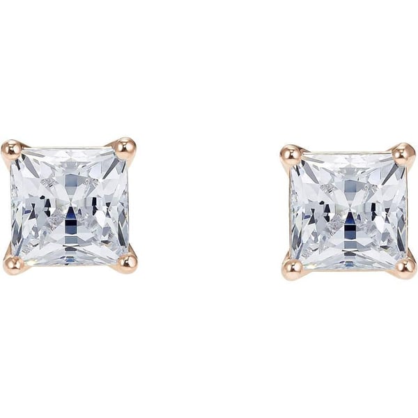 Swarovski Attract Earrings Jewelry Collection Clear CrystalsSquare Pierced Earrings