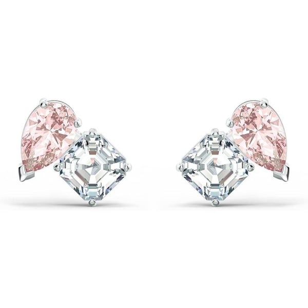 Swarovski Attract Soul Jewelry Collection Pink Crystals Clear CrystalsStud Earrings  PinkClear Crystals