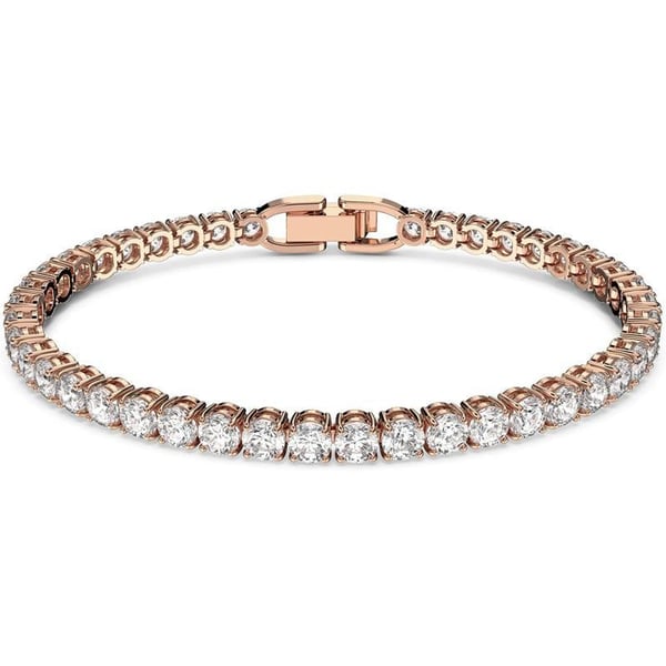 Swarovski Matrix Tennis Bracelet Collection Pink Crystals Blue Crystals Clear Crystals Round Cut Rhodium Finish Gold Tone Finish Rose Gold Tone FinishRose Gold Tone One Size