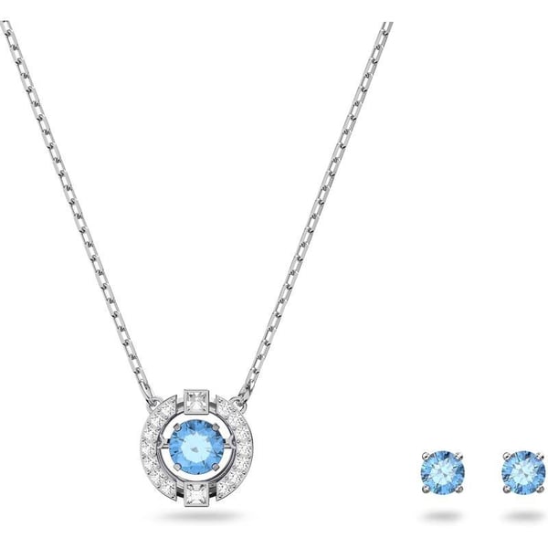 Swarovski Sparking Dance Crystal Necklace and Earring Set Jewelry CollectionBlue Jewelry Set