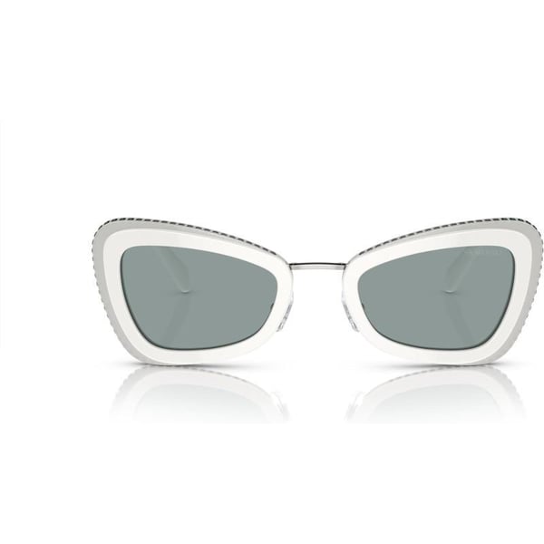 Swarovski Womens Sk6012 Butterfly SunglassesWhiteGreyDark Grey