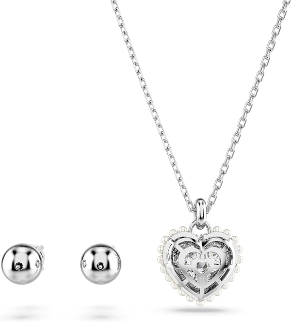 Swarovski Hyperbola set Heart Clear Rhodium FinishedSwarovski Hyperbola set Heart Clear Rhodium Finished