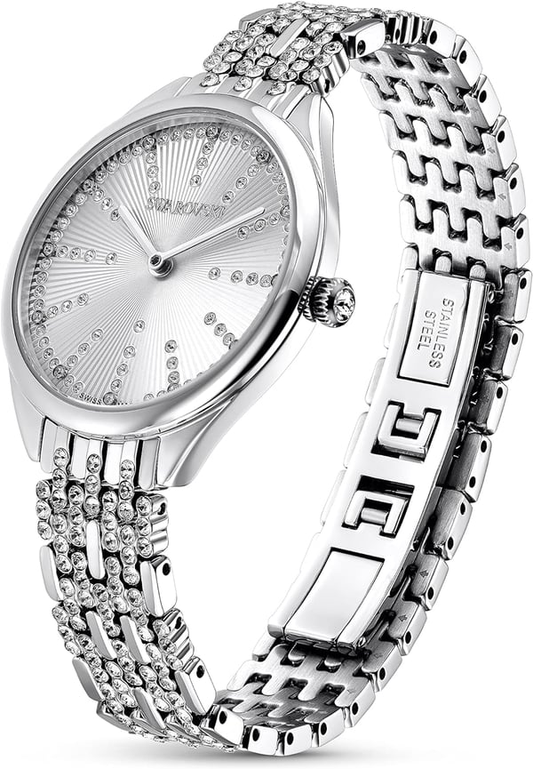 SWAROVSKI Attract Crystal Watch Collection Metal BraceletSilver Tone Finish