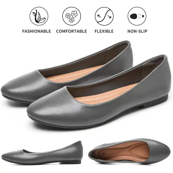 Hash Bubbie Women's Flats Shoes Ballet Flats Dress Shoes Comfortable PU Leather Slip on Shoes for Women