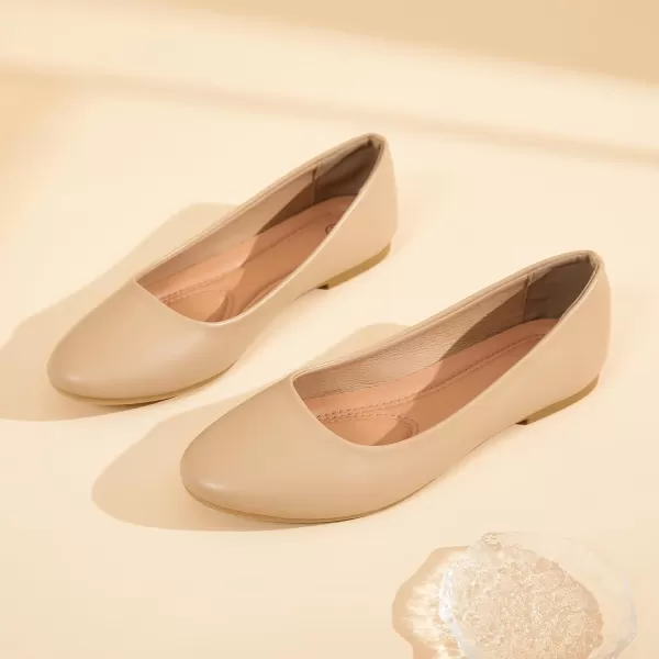 Hash Bubbie Women's Flats Shoes Ballet Flats Dress Shoes Comfortable PU Leather Slip on Shoes for Women