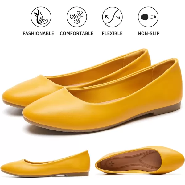Hash Bubbie Women's Flats Shoes Ballet Flats Dress Shoes Comfortable PU Leather Slip on Shoes for Women