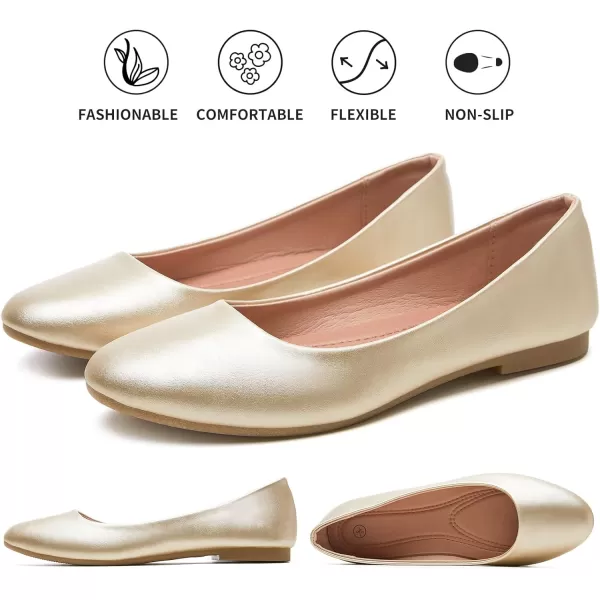 Hash Bubbie Women's Flats Shoes Ballet Flats Dress Shoes Comfortable PU Leather Slip on Shoes for Women