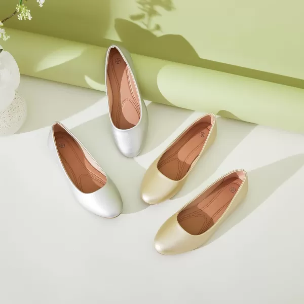 Hash Bubbie Women's Flats Shoes Ballet Flats Dress Shoes Comfortable PU Leather Slip on Shoes for Women