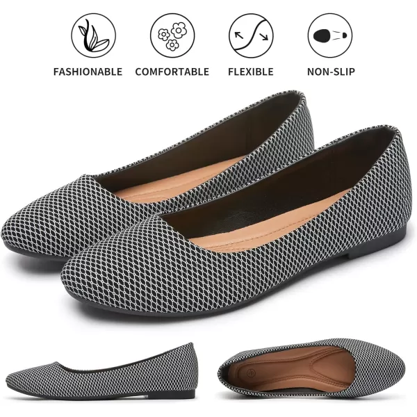 Hash Bubbie Women's Flats Shoes Ballet Flats Dress Shoes Comfortable PU Leather Slip on Shoes for Women